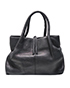 Horn Toggle Tote, £120, Handbags, Black, Leather, Back view